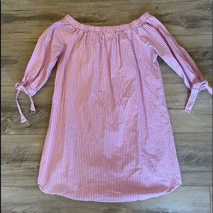 Pink and white dress